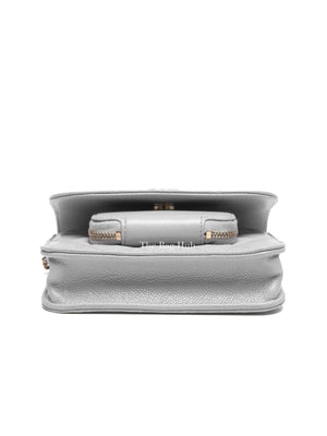 Chanel Gray Caviar Quilted Mini Business Affinity Flap Bag
