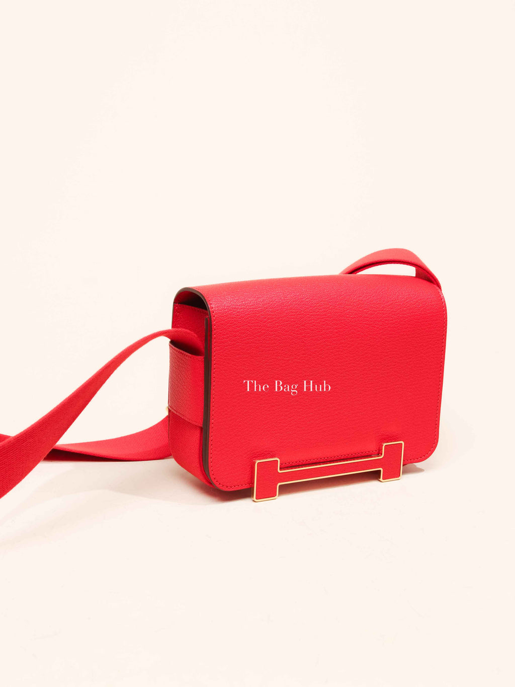Hermes Rose Texas Chevre Mysore Geta Bag GHW