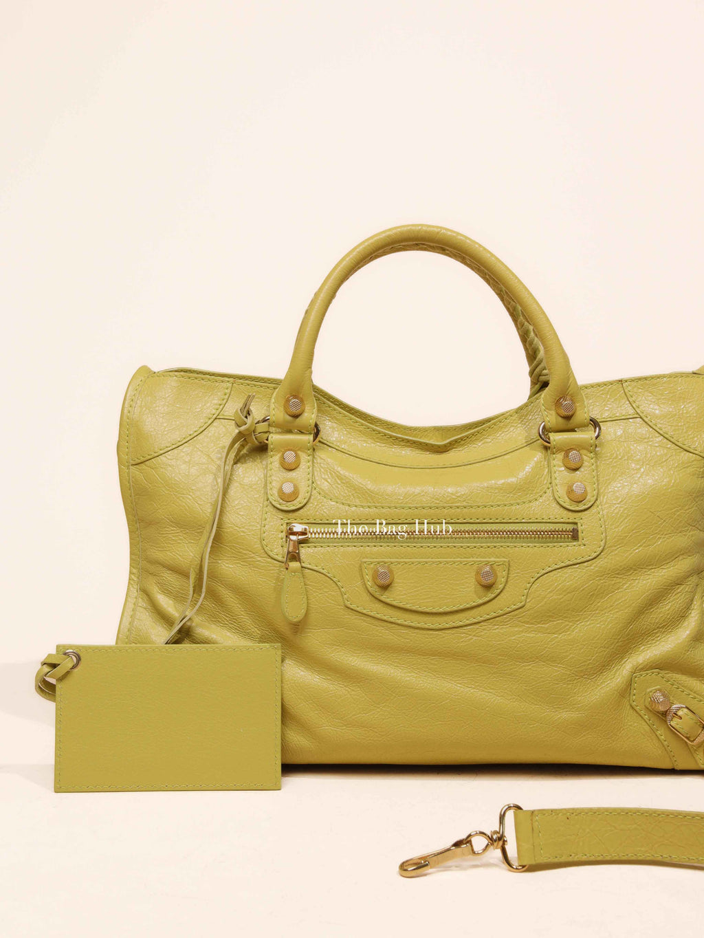 Balenciaga Jaune Poussin Leather G12 City Bag GHW