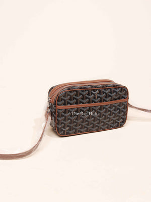 Goyard Black Tan Coated Canvas and Leather Cap Vert Crossbody Bag
