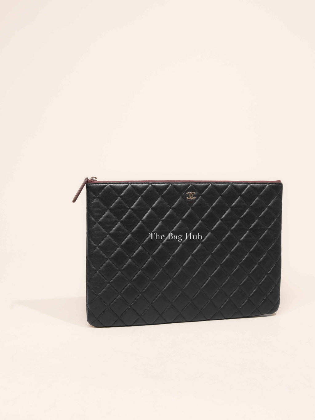 Chanel Black Classic Lambskin Large Clutch Bag