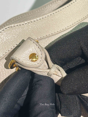 Balenciaga Gris Glace Leather Metallic Edge Velo Bag