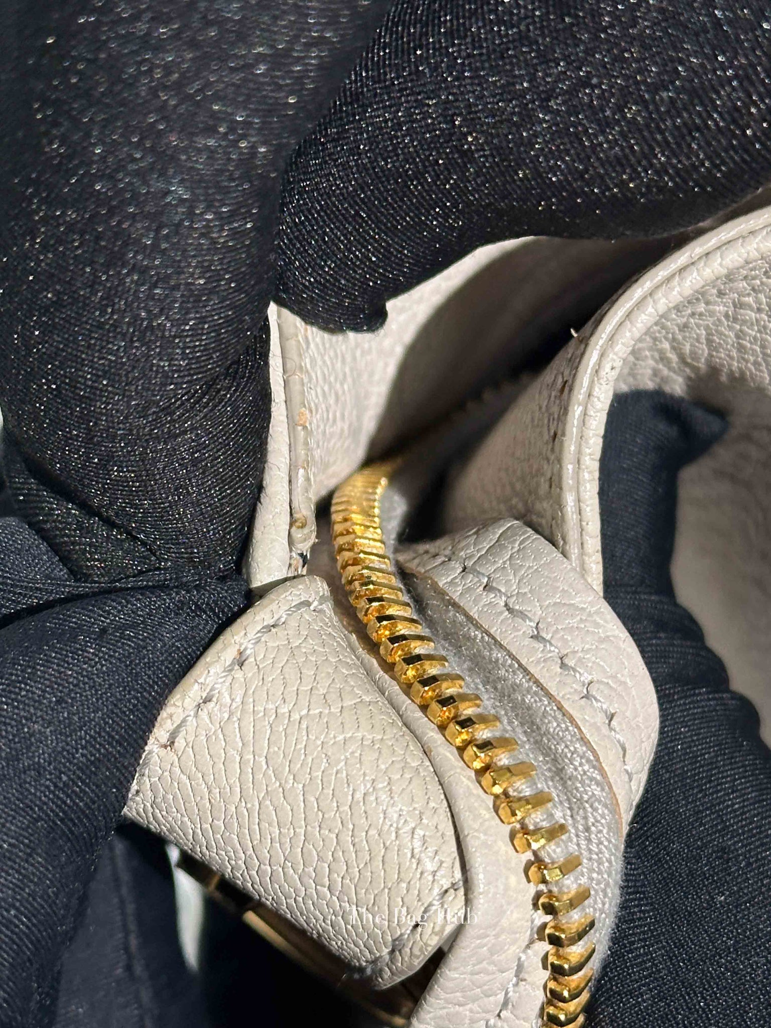 Balenciaga Gris Glace Leather Metallic Edge Velo Bag