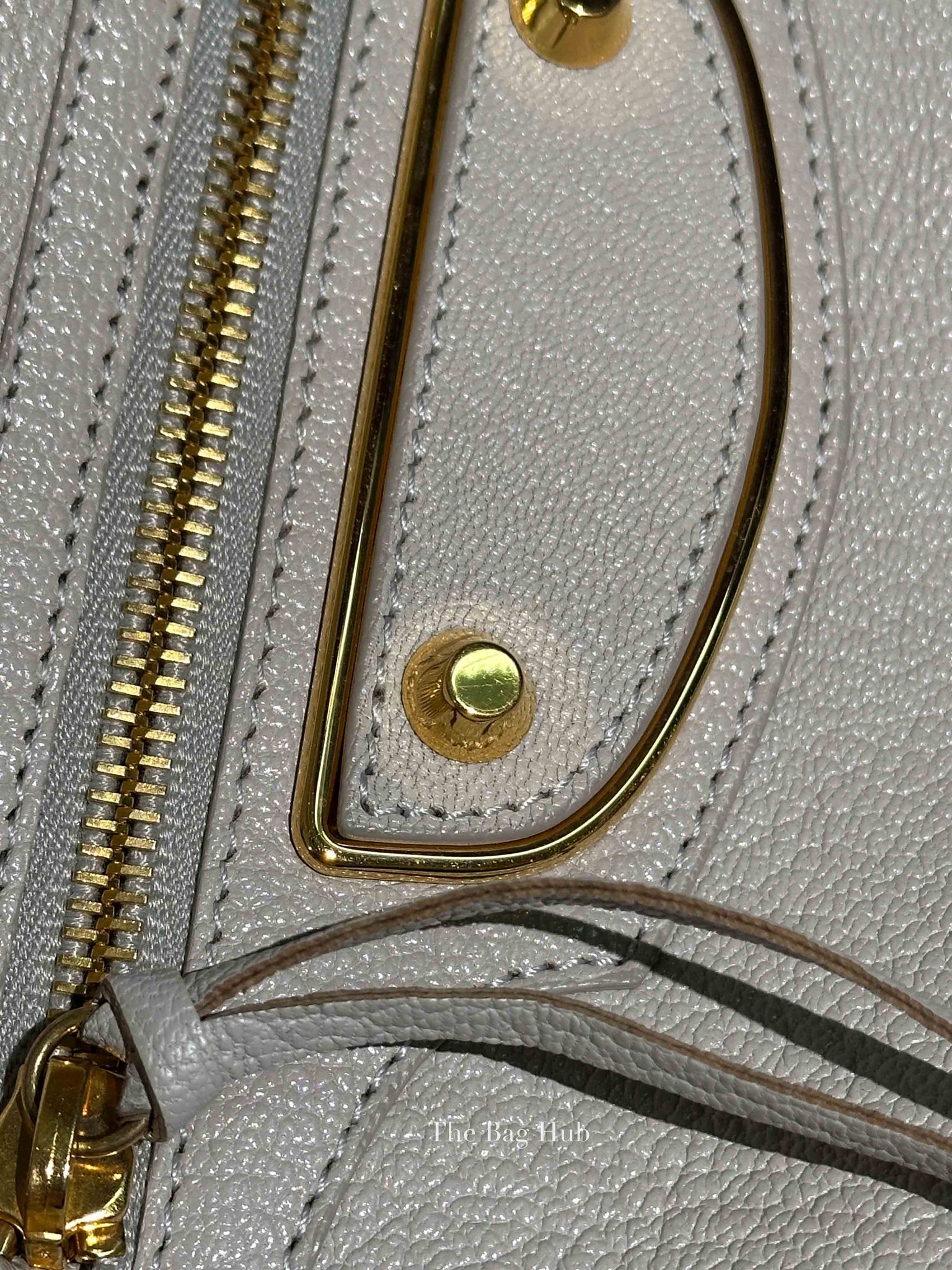 Balenciaga Gris Glace Leather Metallic Edge Velo Bag
