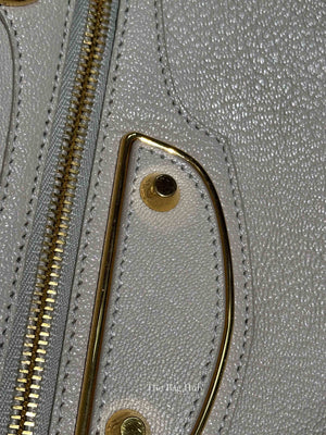Balenciaga Gris Glace Leather Metallic Edge Velo Bag