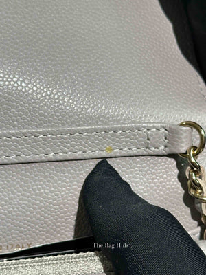Chanel Gray Caviar Quilted Mini Business Affinity Flap Bag