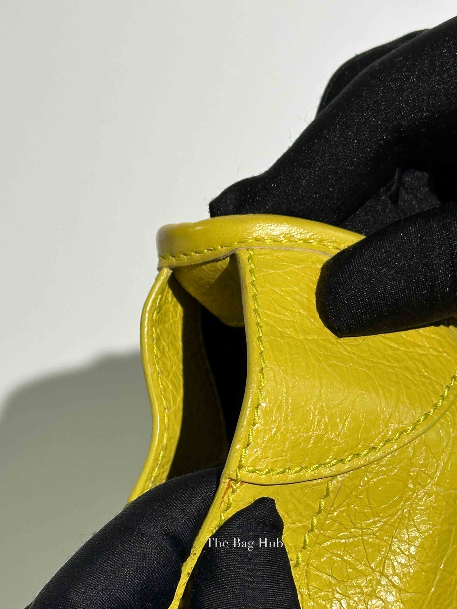 Balenciaga Jaune Poussin Leather G12 City Bag GHW