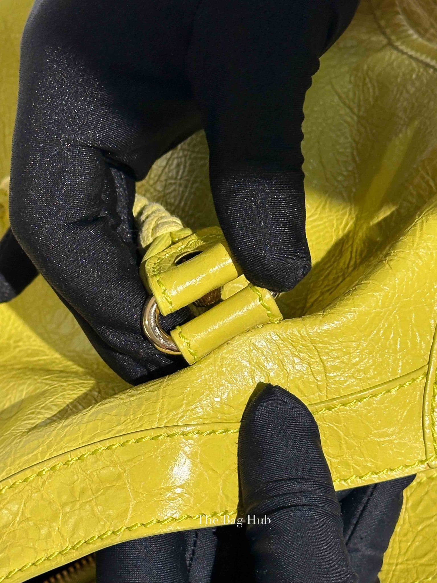 Balenciaga Jaune Poussin Leather G12 City Bag GHW