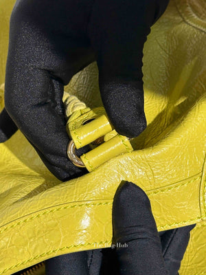Balenciaga Jaune Poussin Leather G12 City Bag GHW