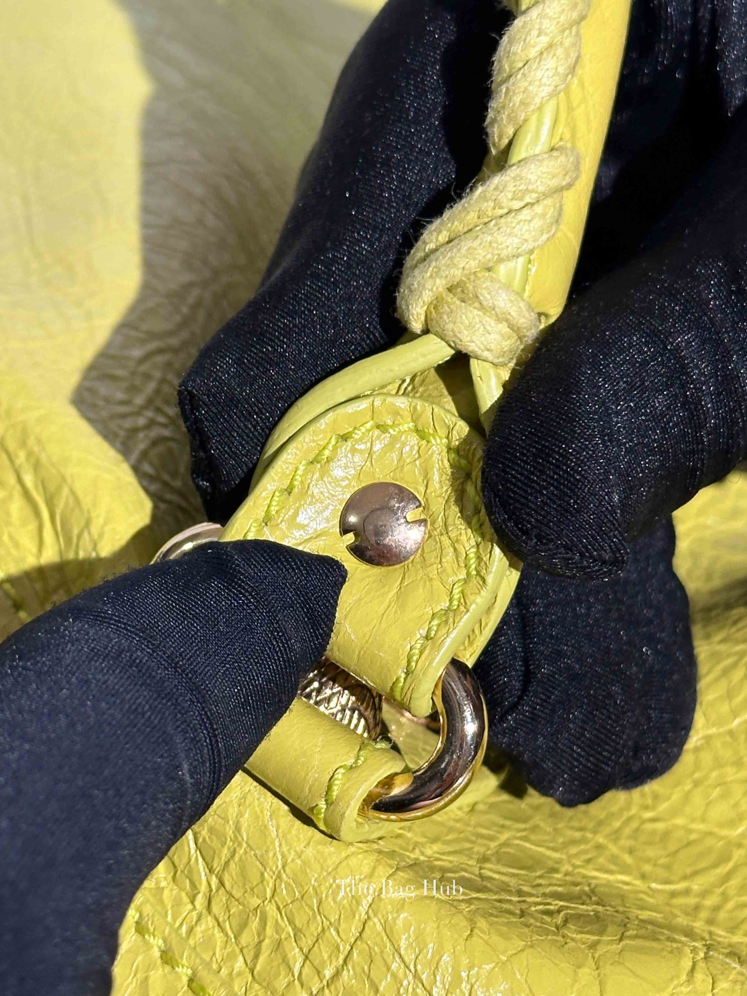 Balenciaga Jaune Poussin Leather G12 City Bag GHW