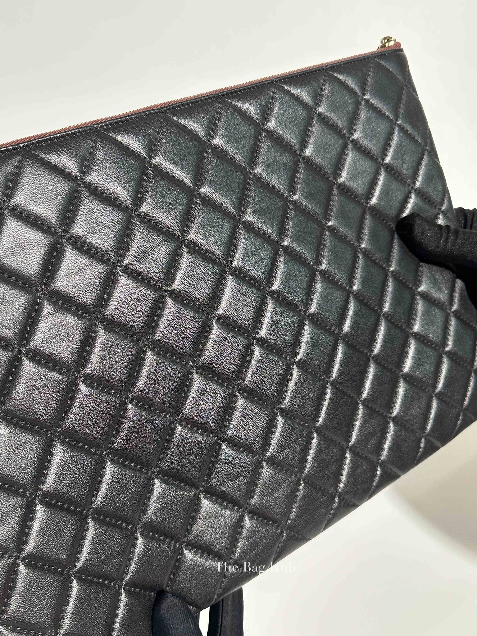 Chanel Black Classic Lambskin Large Clutch Bag