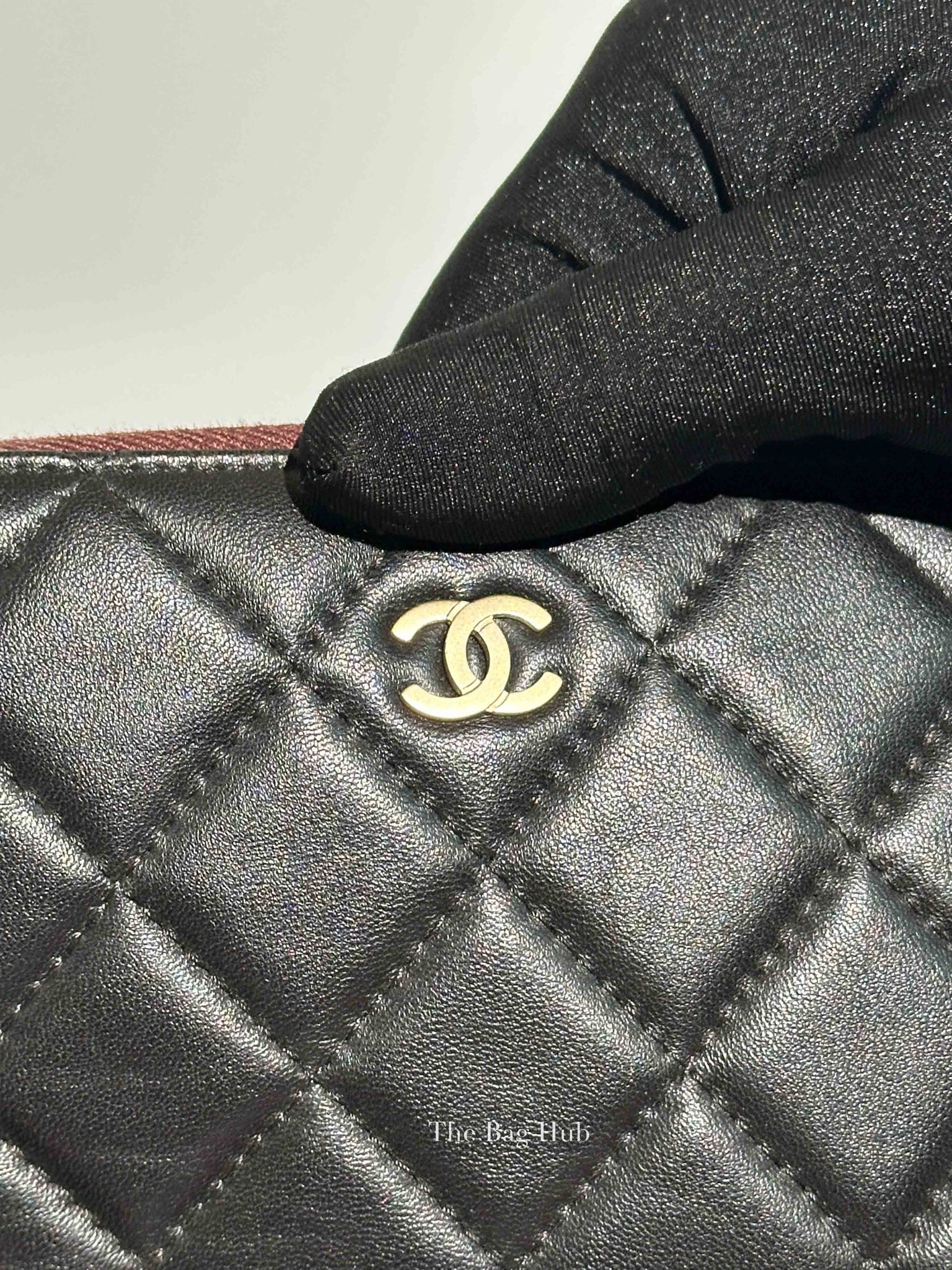 Chanel Black Classic Lambskin Large Clutch Bag