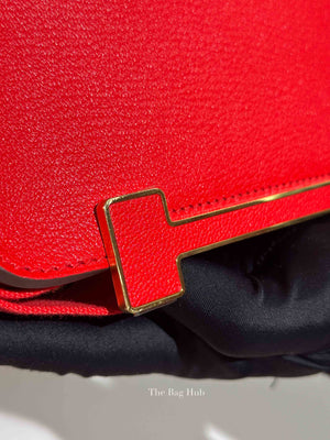 Hermes Rose Texas Chevre Mysore Geta Bag GHW