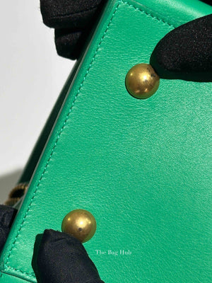 Saint Laurent Green Calfskin Classic Cabas Chyc Small Bag