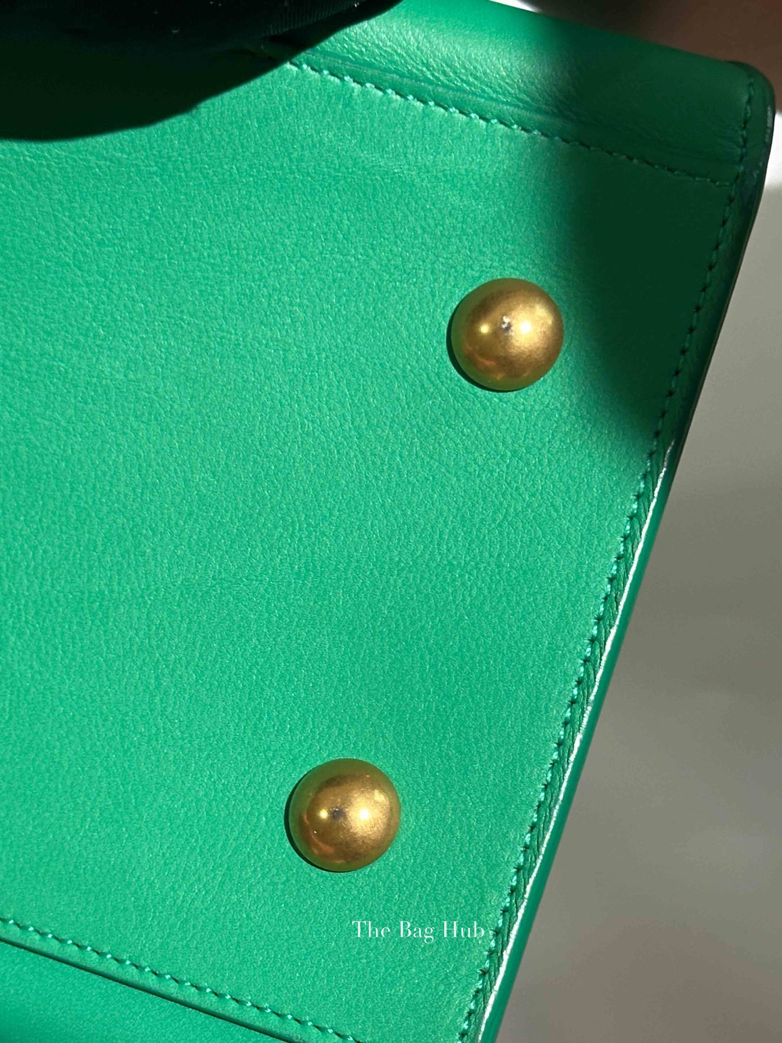 Saint Laurent Green Calfskin Classic Cabas Chyc Small Bag