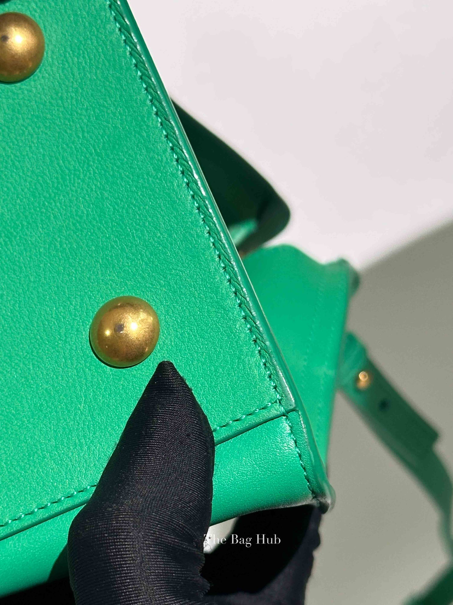 Saint Laurent Green Calfskin Classic Cabas Chyc Small Bag
