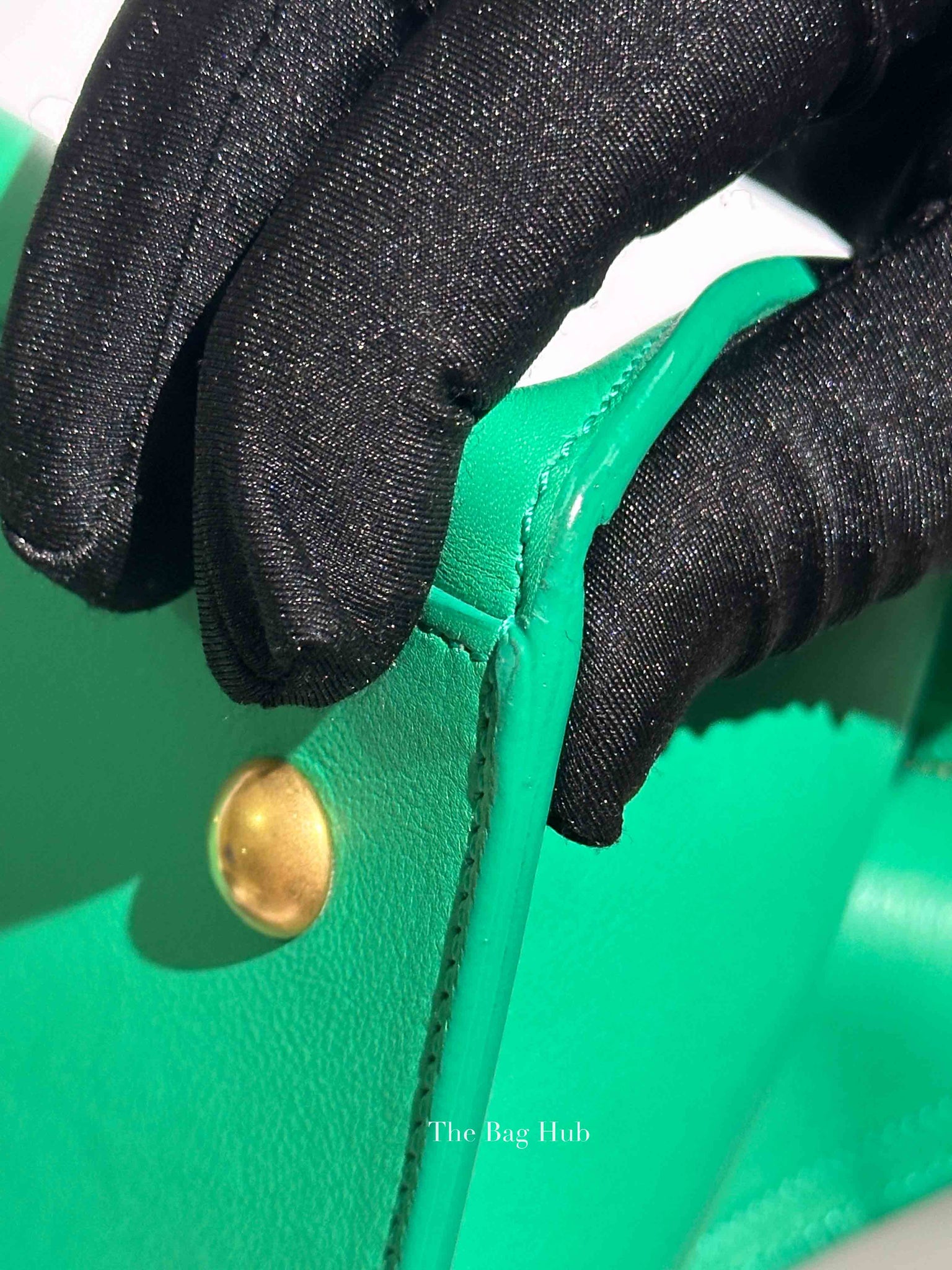 Saint Laurent Green Calfskin Classic Cabas Chyc Small Bag