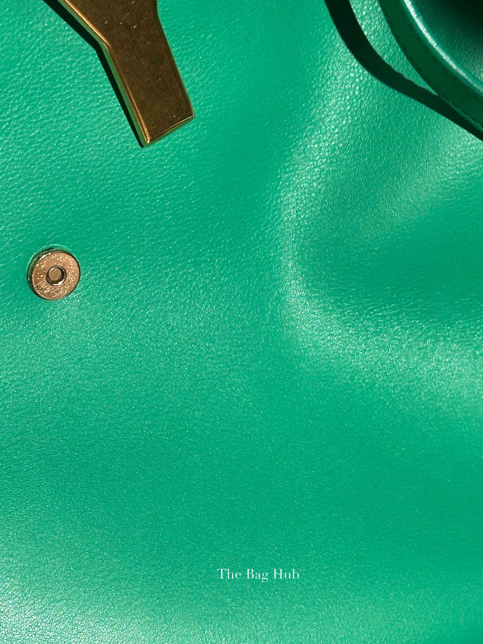 Saint Laurent Green Calfskin Classic Cabas Chyc Small Bag