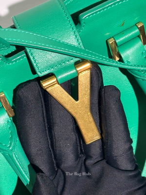 Saint Laurent Green Calfskin Classic Cabas Chyc Small Bag