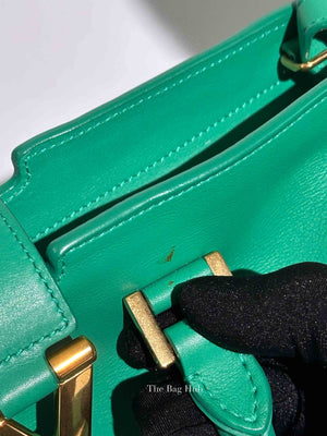 Saint Laurent Green Calfskin Classic Cabas Chyc Small Bag
