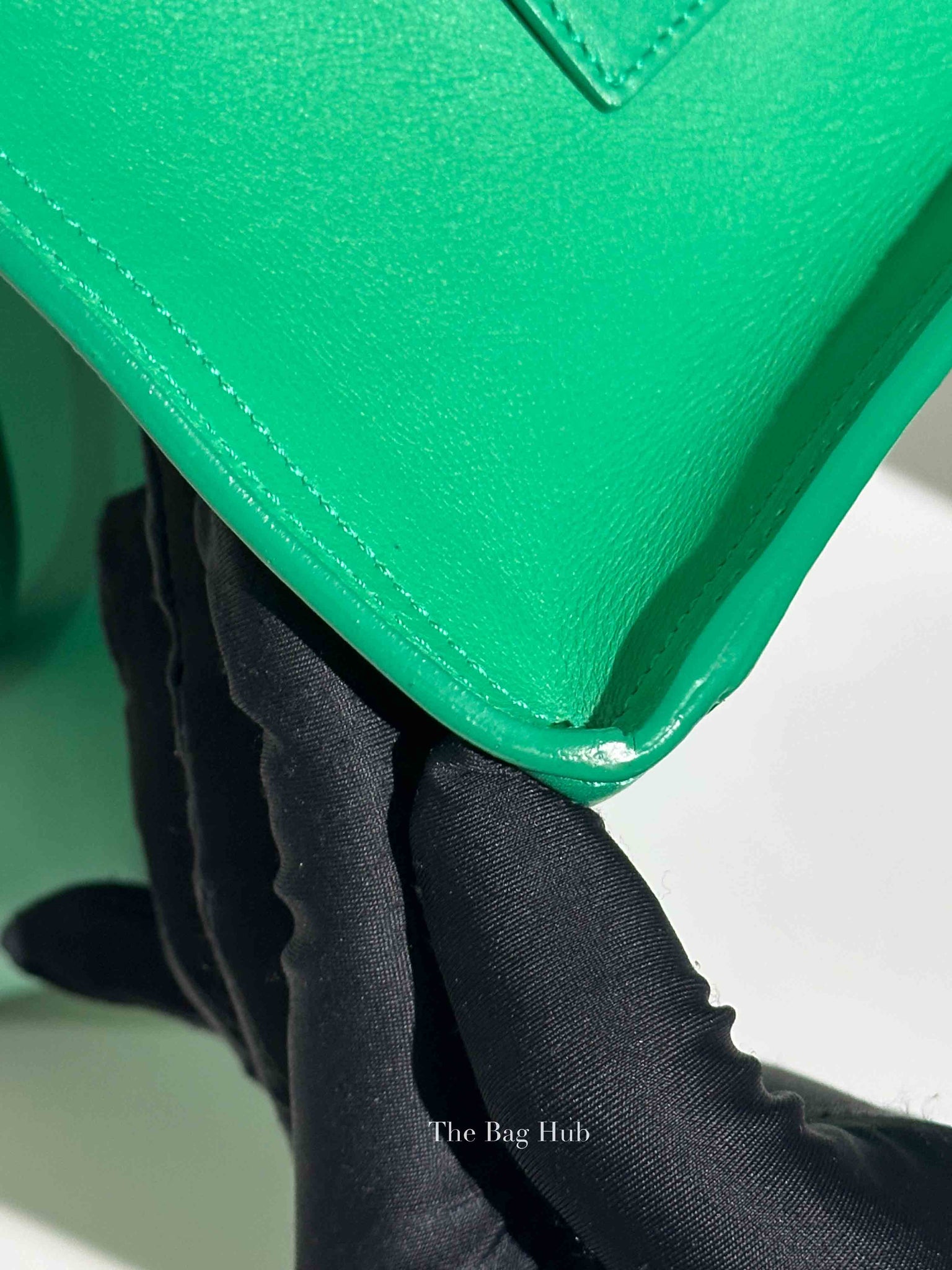 Saint Laurent Green Calfskin Classic Cabas Chyc Small Bag