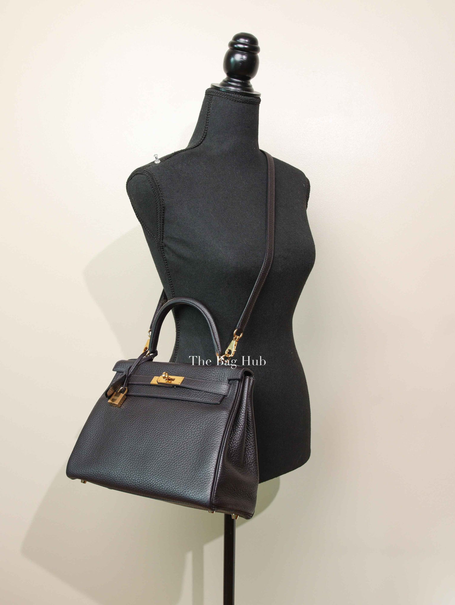 Hermes Prunoir Togo Leather Kelly 28 Bag GHW