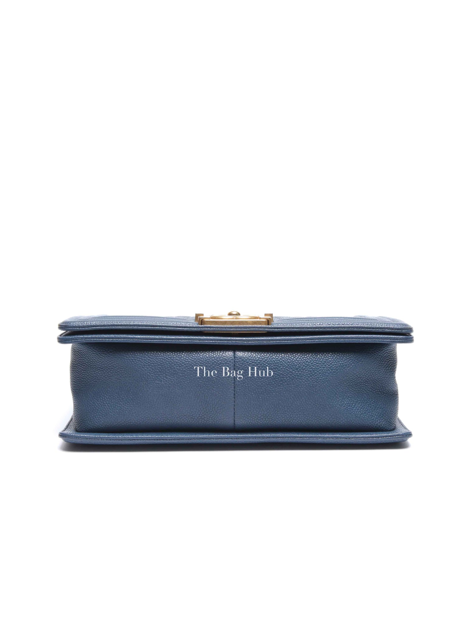 Chanel Blue Caviar Old Medium Le Boy Shoulder Bag GHW