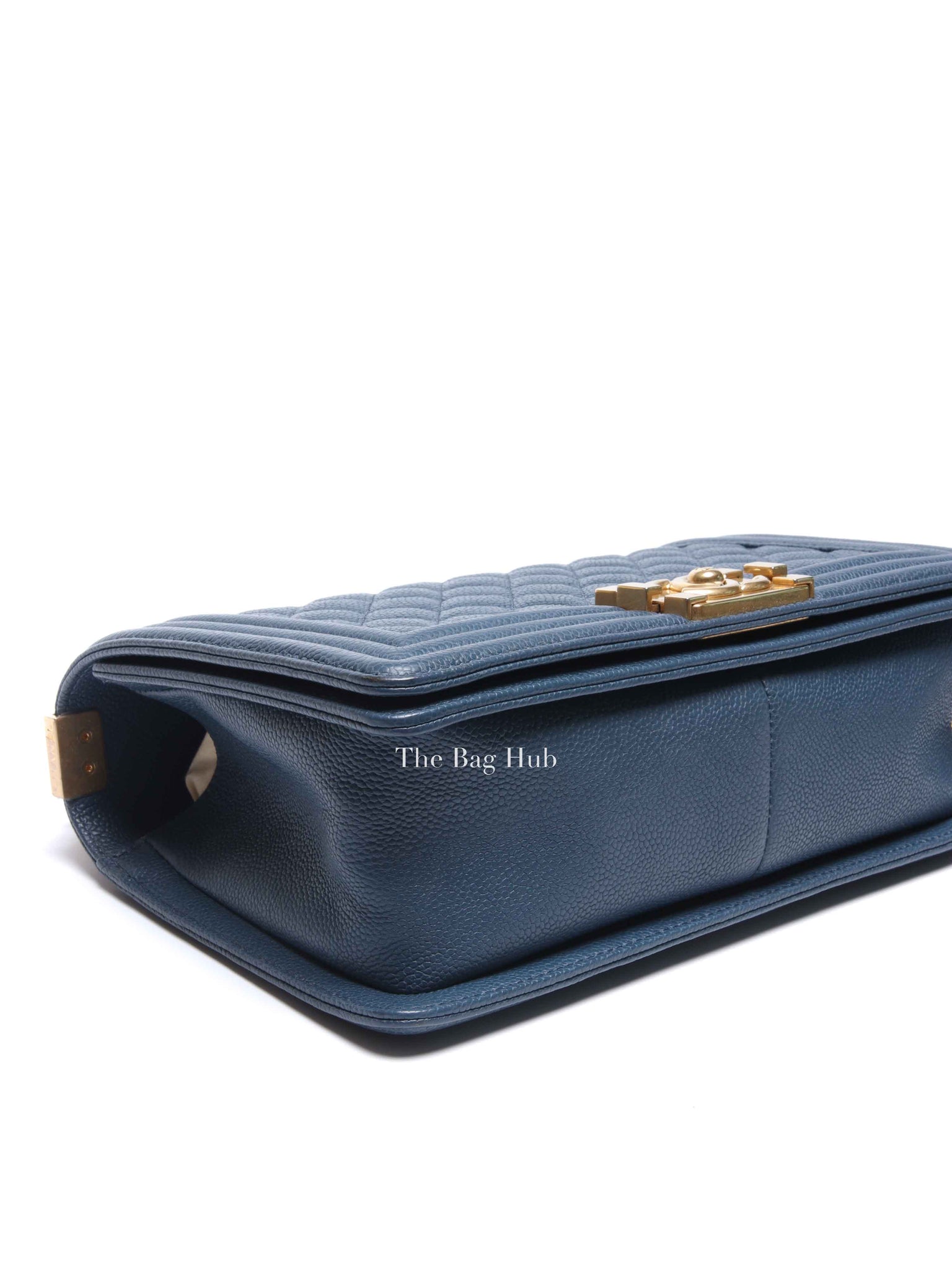 Chanel Blue Caviar Old Medium Le Boy Shoulder Bag GHW