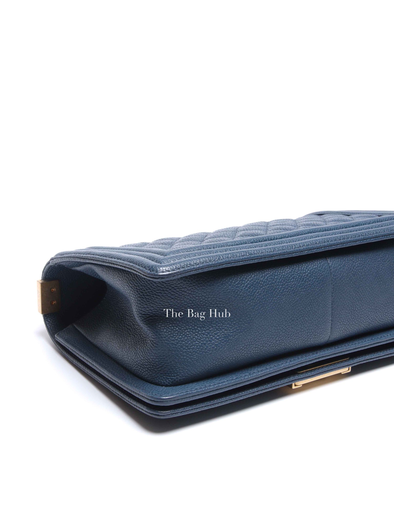 Chanel Blue Caviar Old Medium Le Boy Shoulder Bag GHW