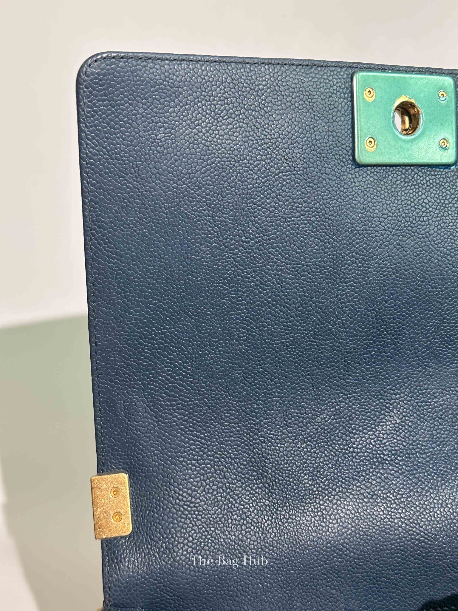 Chanel Blue Caviar Old Medium Le Boy Shoulder Bag GHW