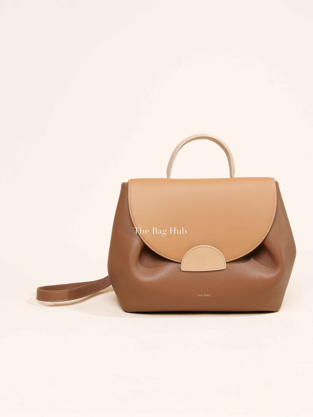 Polene Trio Camel Calfskin Leather Numero Un Bag