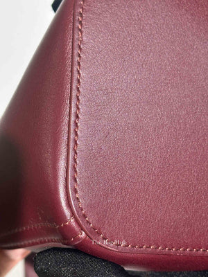 Loewe Dark Burgundy Smooth Calfskin Pebble Bucket Mini Bag