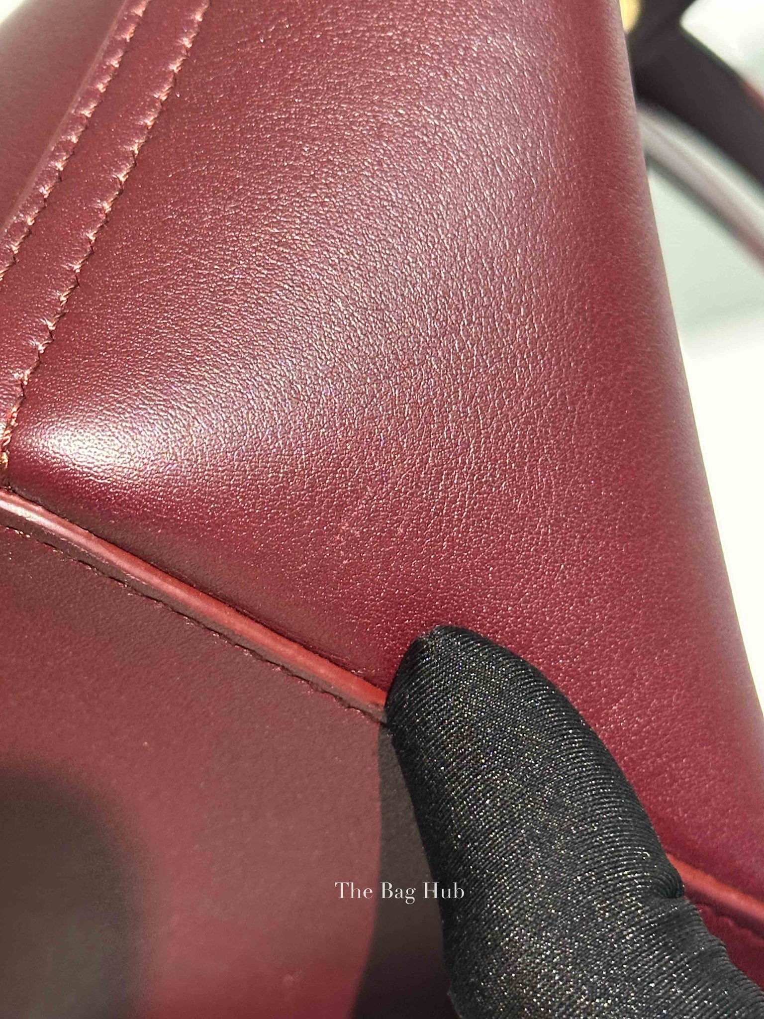 Loewe Dark Burgundy Smooth Calfskin Pebble Bucket Mini Bag