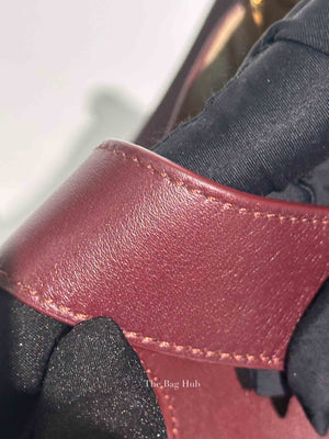 Loewe Dark Burgundy Smooth Calfskin Pebble Bucket Mini Bag