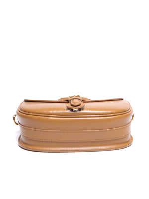 Dior Camel Box Calfskin Medium Bobby Bag