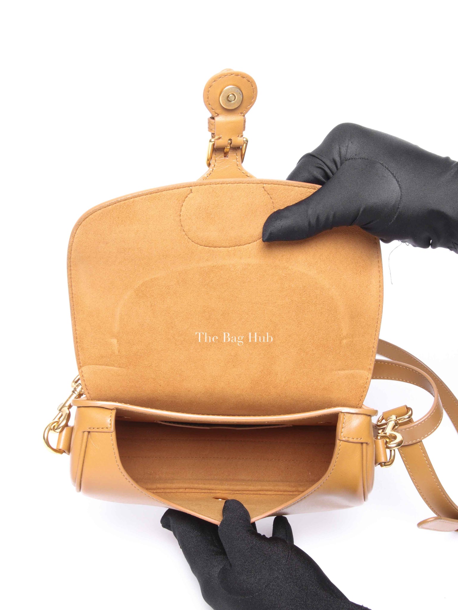 Dior Camel Box Calfskin Medium Bobby Bag