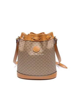 Gucci X Disney Beige Vintage Sun Oil Mini Vintage GG Supreme Monogram Bucket Bag