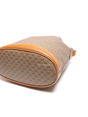 Gucci X Disney Beige Vintage Sun Oil Mini Vintage GG Supreme Monogram Bucket Bag