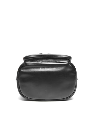 Prada Black Light Calf Duet Bucket Shoulder Bag