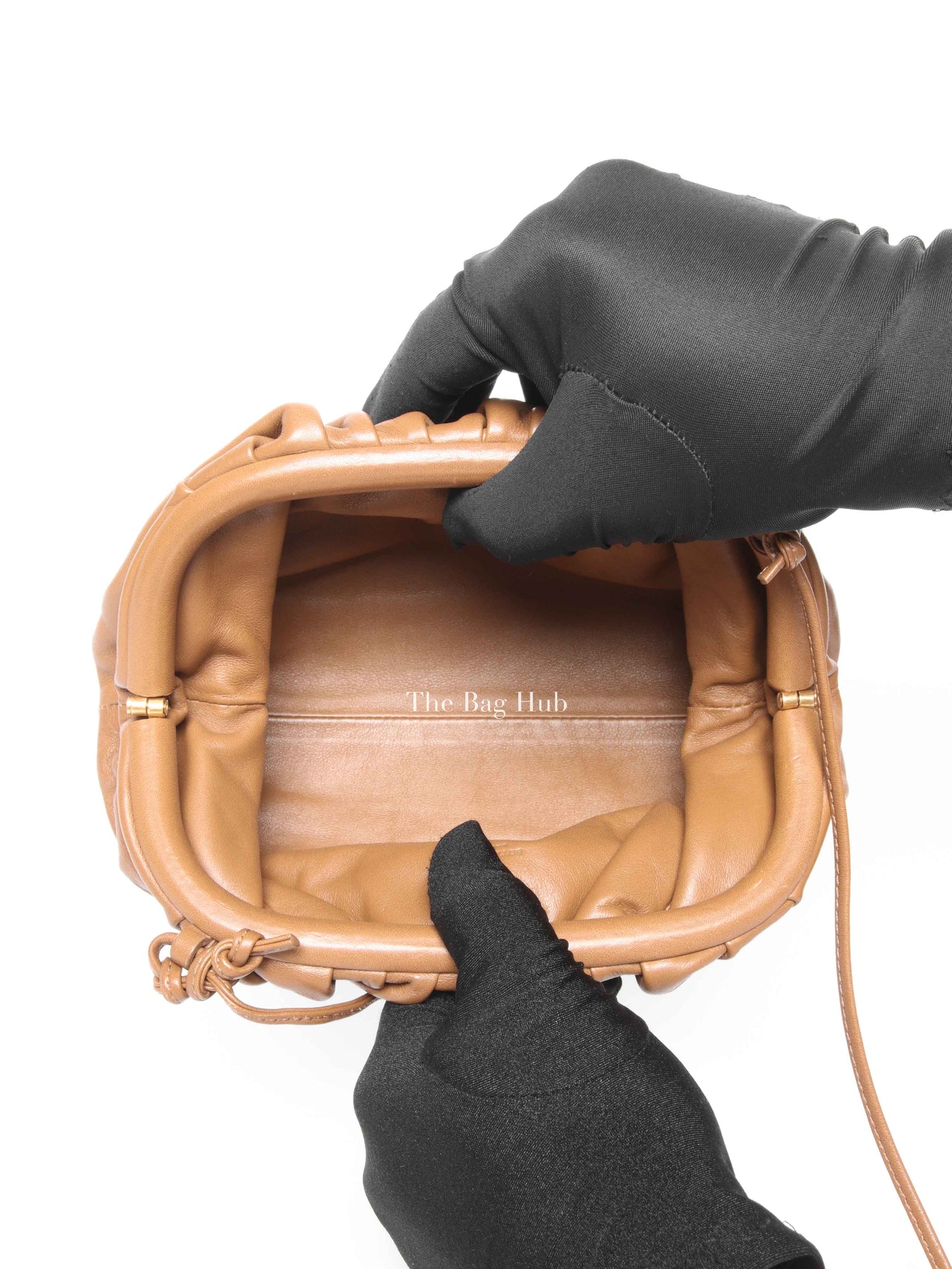 Bottega Veneta Brown Calfskin The Mini Pouch Crossbody Bag