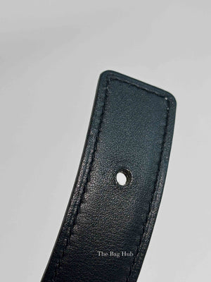 Hermes Noir Etoupe Epsom/Swift Leather H Buckle Belt RGHW 25mm 75cm