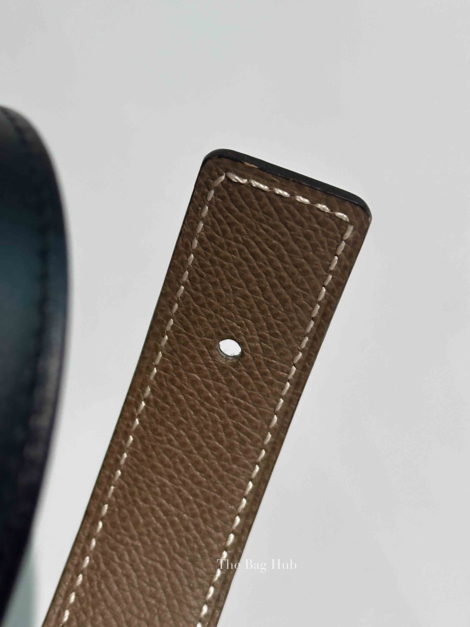 Hermes Noir Etoupe Epsom/Swift Leather H Buckle Belt RGHW 25mm 75cm