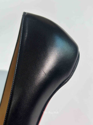 Christian Louboutin Black Leather Spikyshell Flats Size 39.5