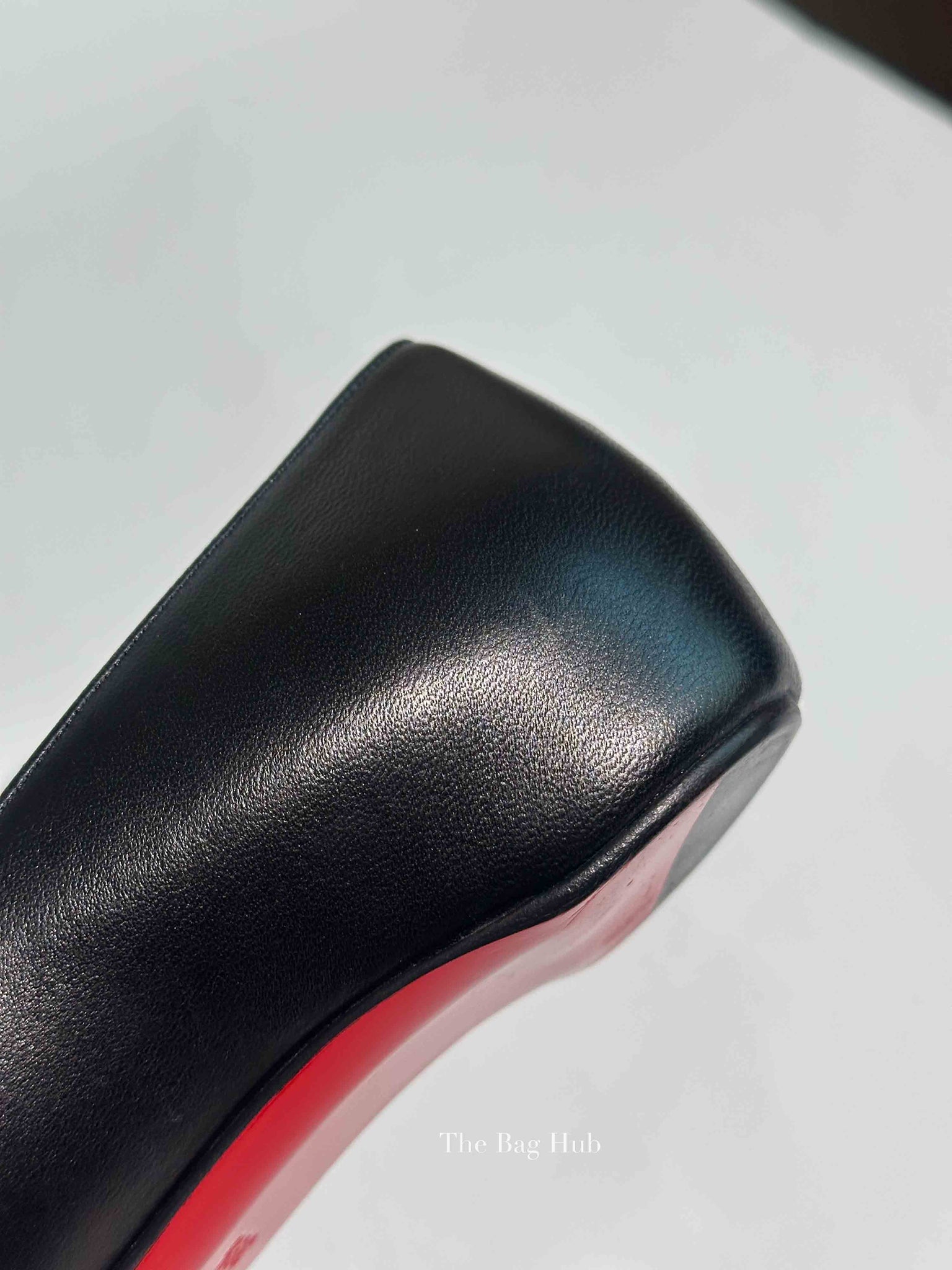 Christian Louboutin Black Leather Spikyshell Flats Size 39.5
