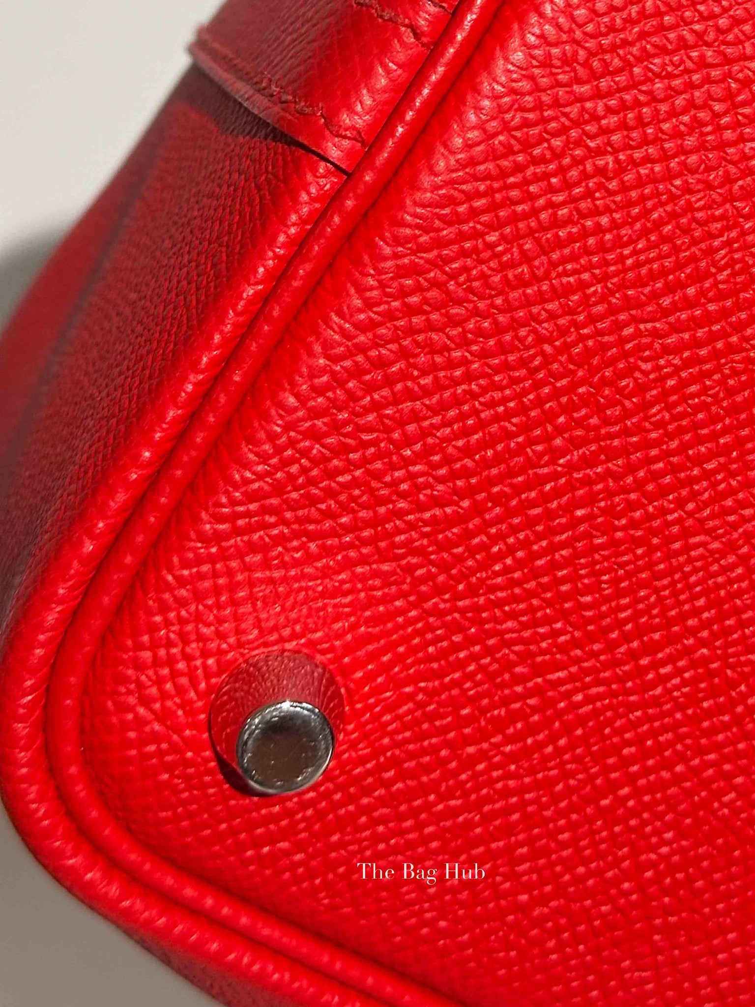 Hermes Rouge Coeur/Bleu Du Nord/Rouge H Epsom Tressage De Cuir Picotin Lock 18 PM