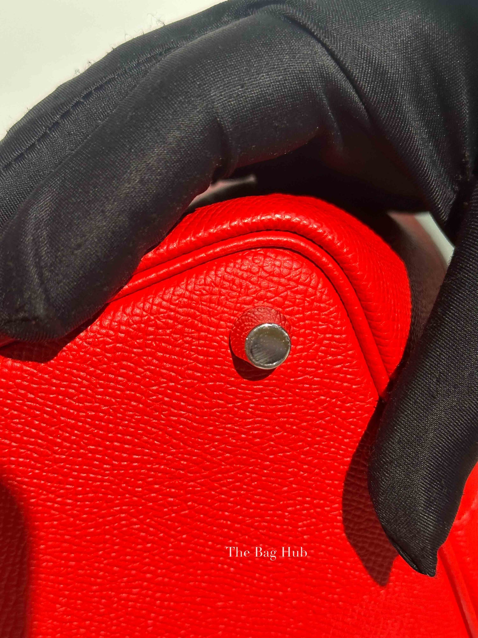 Hermes Rouge Coeur/Bleu Du Nord/Rouge H Epsom Tressage De Cuir Picotin Lock 18 PM