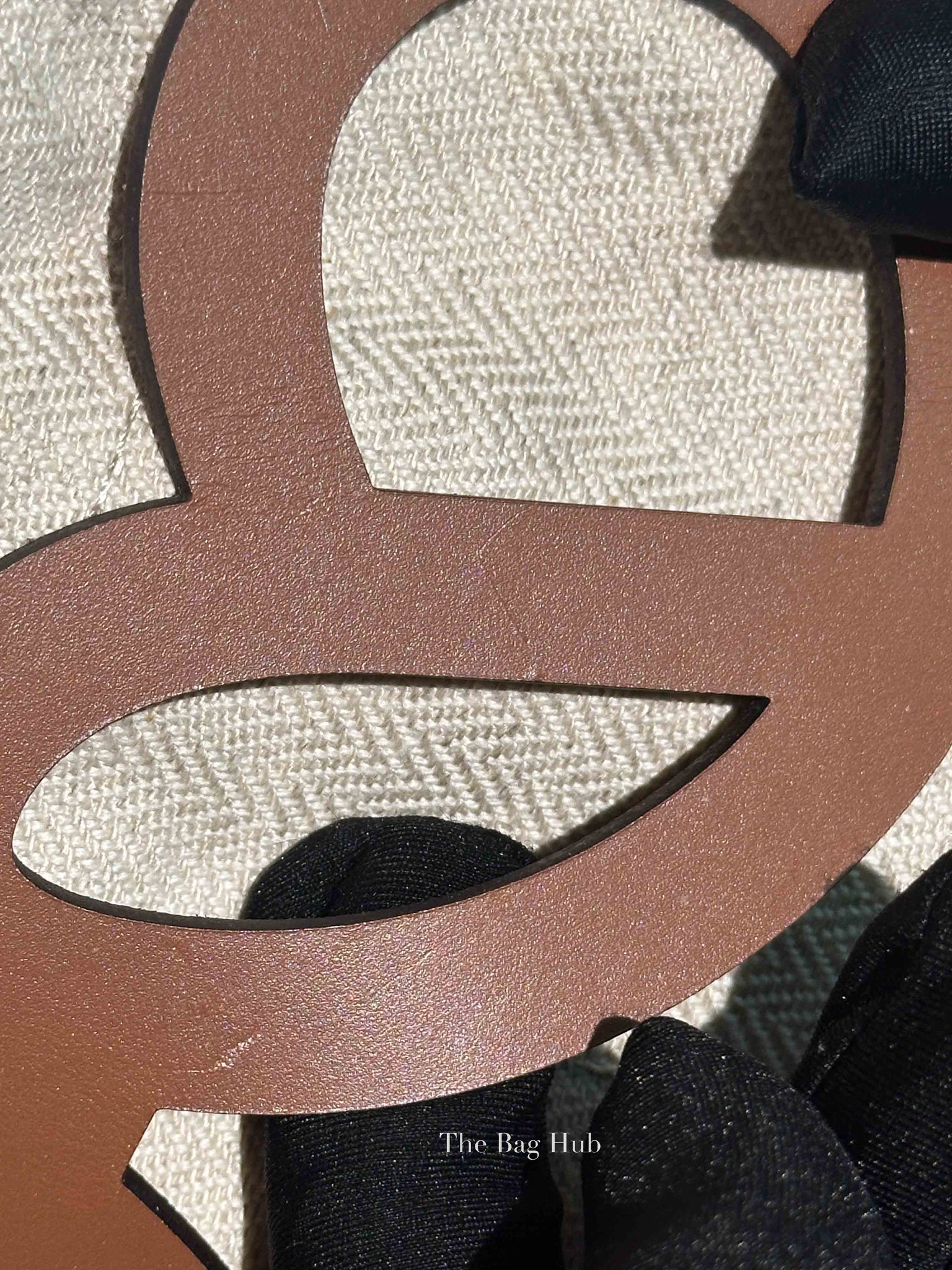 Loewe Brown Beige Leather Anagram Cutout Small Crossbody Bag
