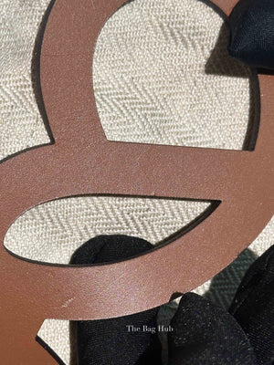 Loewe Brown Beige Leather Anagram Cutout Small Crossbody Bag