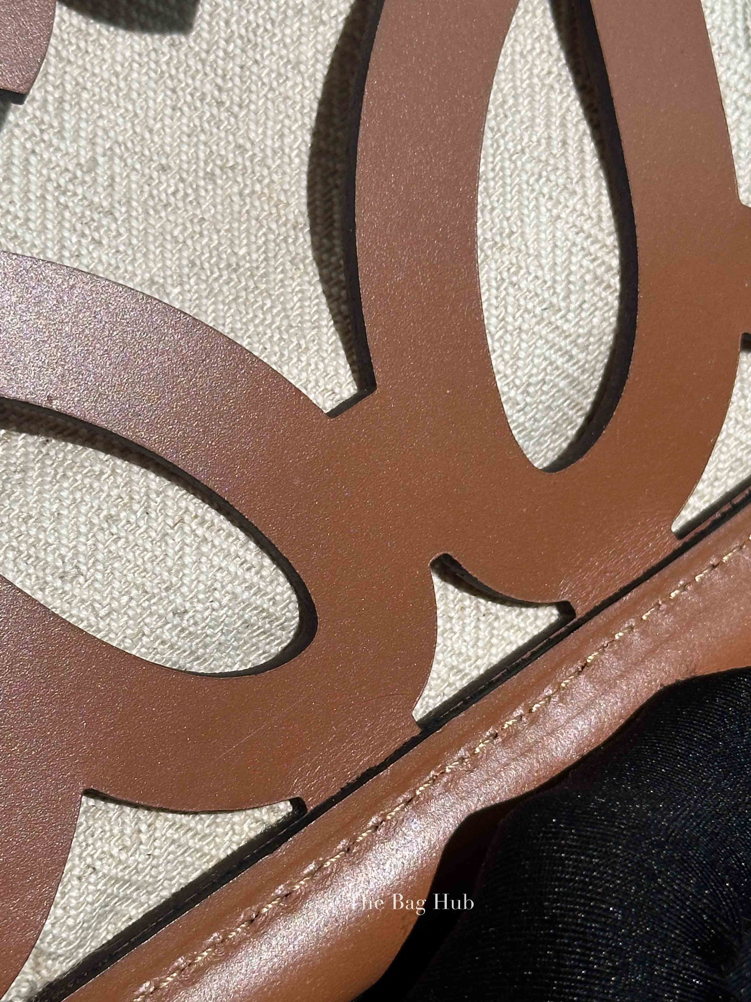 Loewe Brown Beige Leather Anagram Cutout Small Crossbody Bag