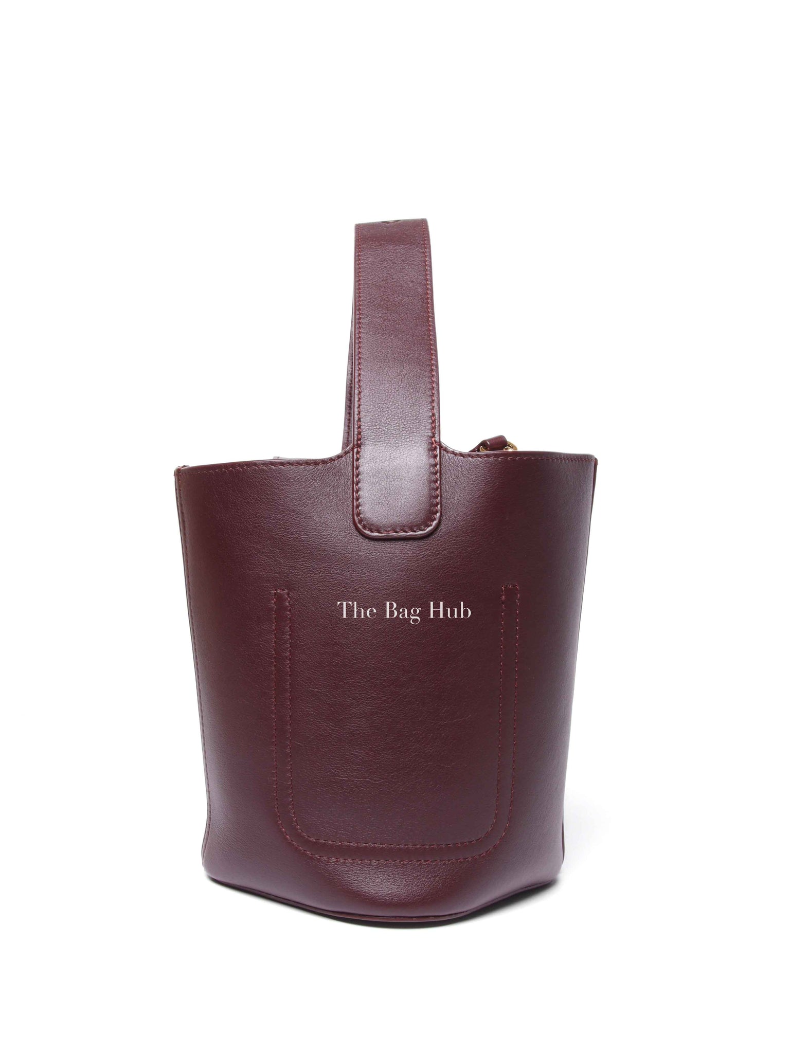 Loewe Dark Burgundy Smooth Calfskin Pebble Bucket Mini Bag